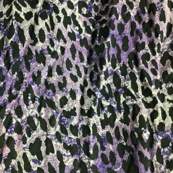 Xhilaration Girls Tiered Ruffled Top Animal Print Purple Sleeveless Size L 10/12 - Picture 6 of 14